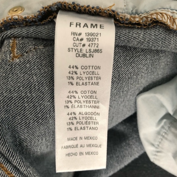 Frame Le Skinny de Jeanne Skinny Jeans Size 27 - Picture 6 of 8